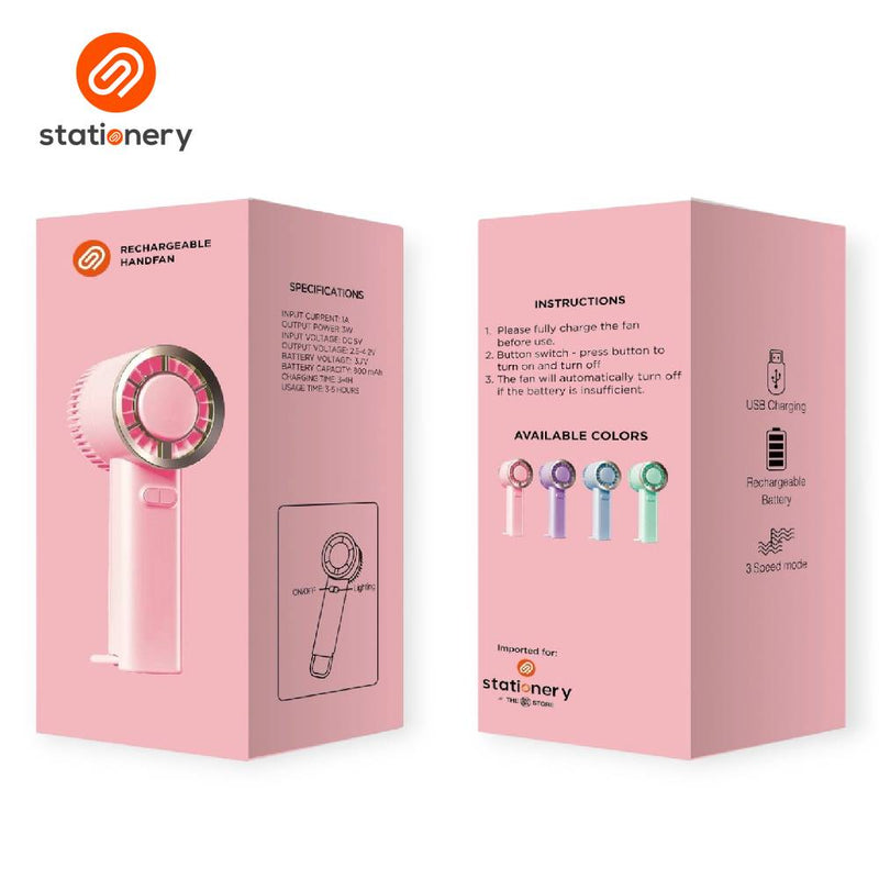 Rechargeable Fancy Hand Fan with Lighting-zoom-