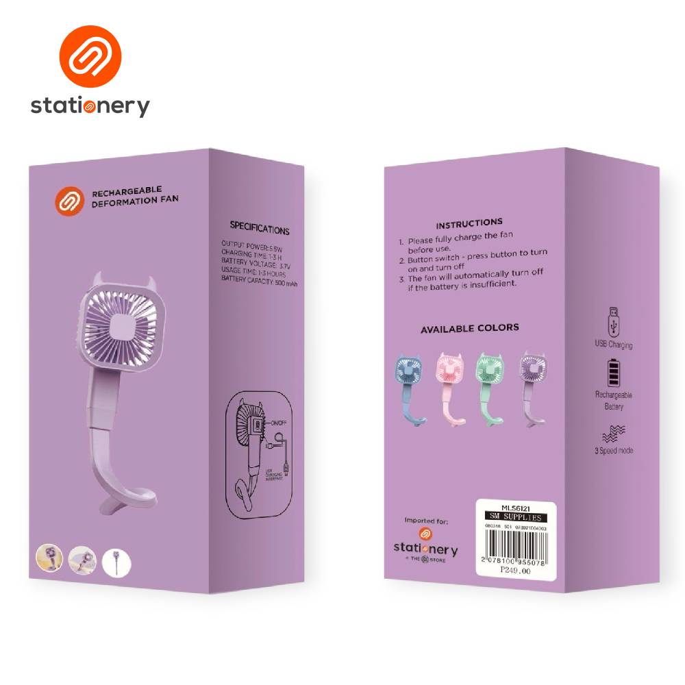Rechargeable Deformation Hand Fan-zoom-2