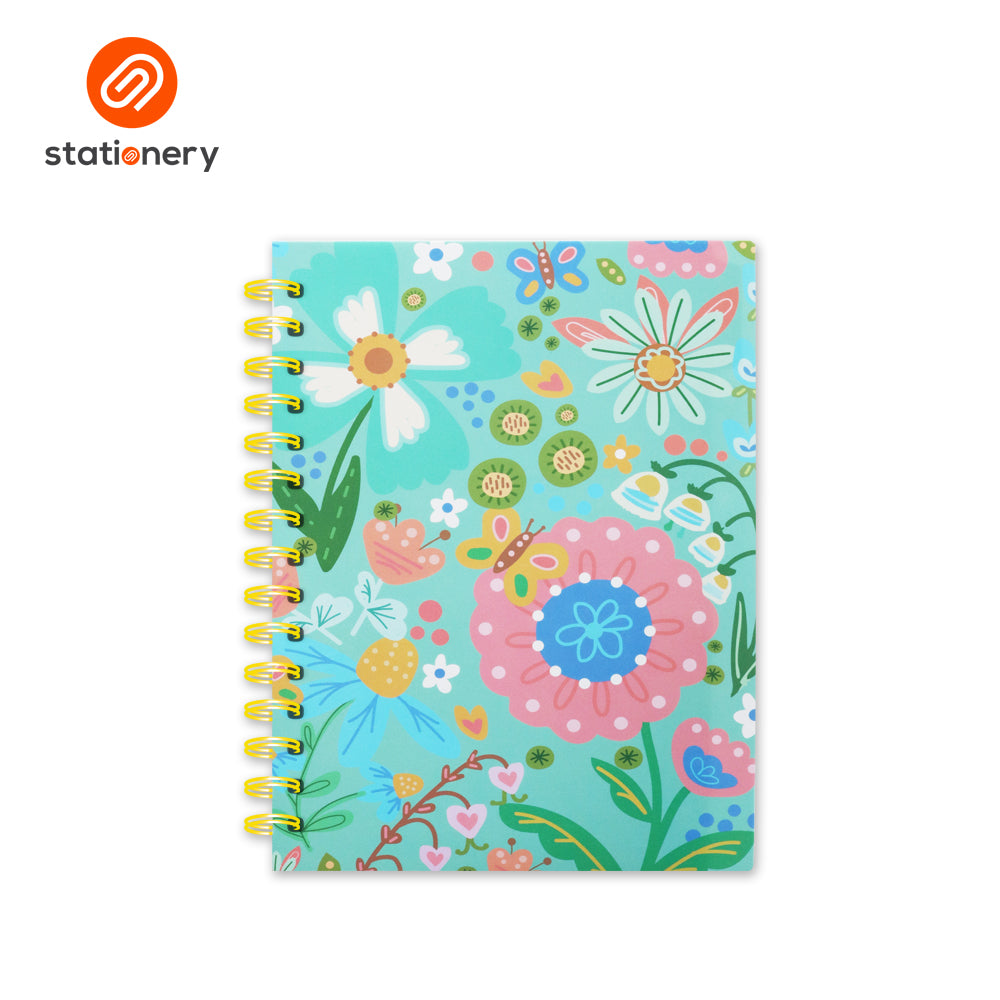 5 Subject Notebook PP with Pouch - Floral