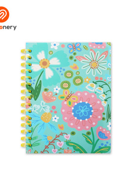 5 Subject Notebook PP with Pouch - Floral