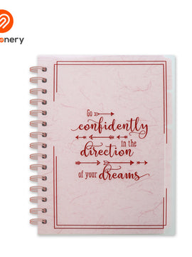 5 Subject Notebook with Pouch  - Stamping