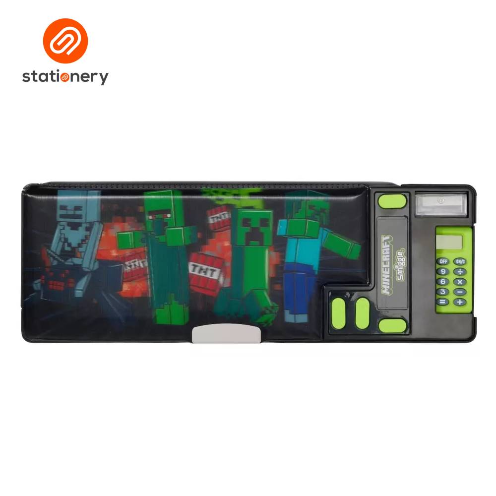 Smiggle Minecraft Pop Out Pencil Case - Black