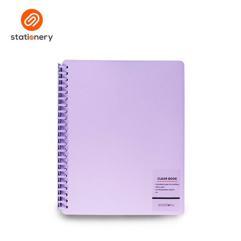 Clear Book Vertical Muted A4 - Pastel Colors-zoom-