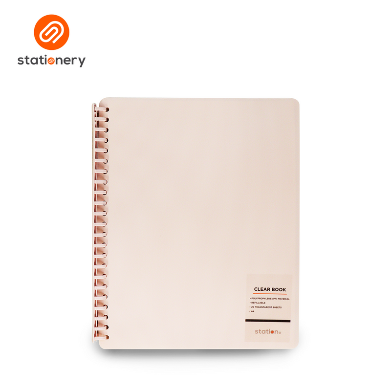 Clear Book Vertical Muted A4 - Pastel Colors-zoom-