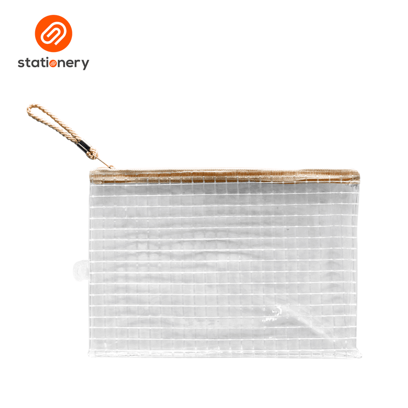 Flat Checkered Pattern Pouch - 25x17cm-zoom-
