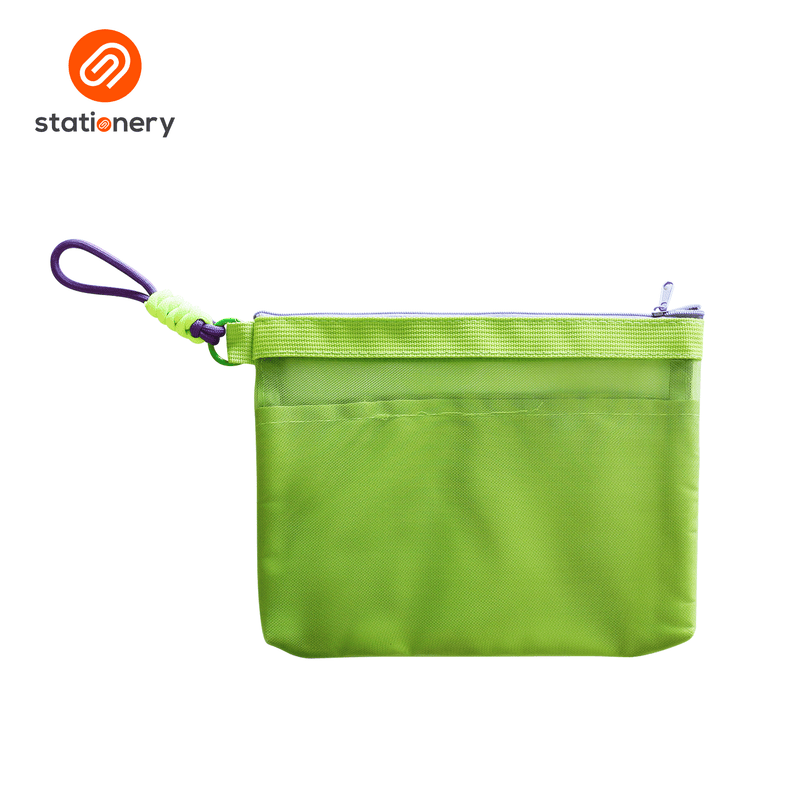 Fine Mesh Pouch with Taping - 23.5x17.5cm-zoom-