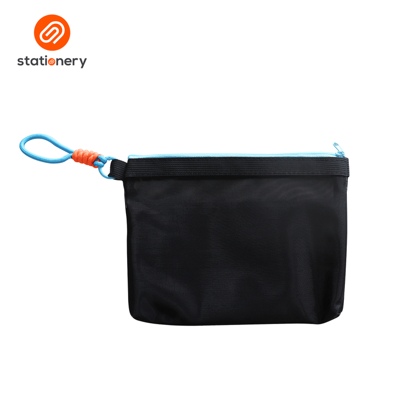 Fine Mesh Pouch with Taping - 23.5x17.5cm-zoom-