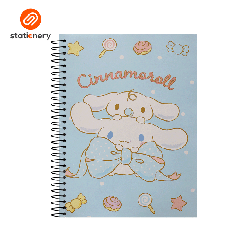 Cinnamoroll Spiral Notebook 80lvs Pack of 8-zoom-