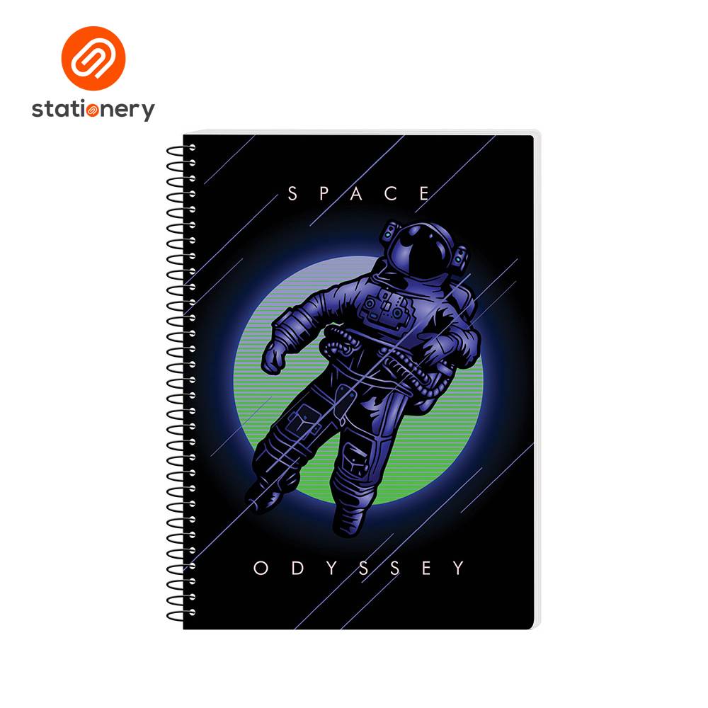 Advance Spring Leaf Spiral Notebook Black Collection Pack of 5-zoom-6