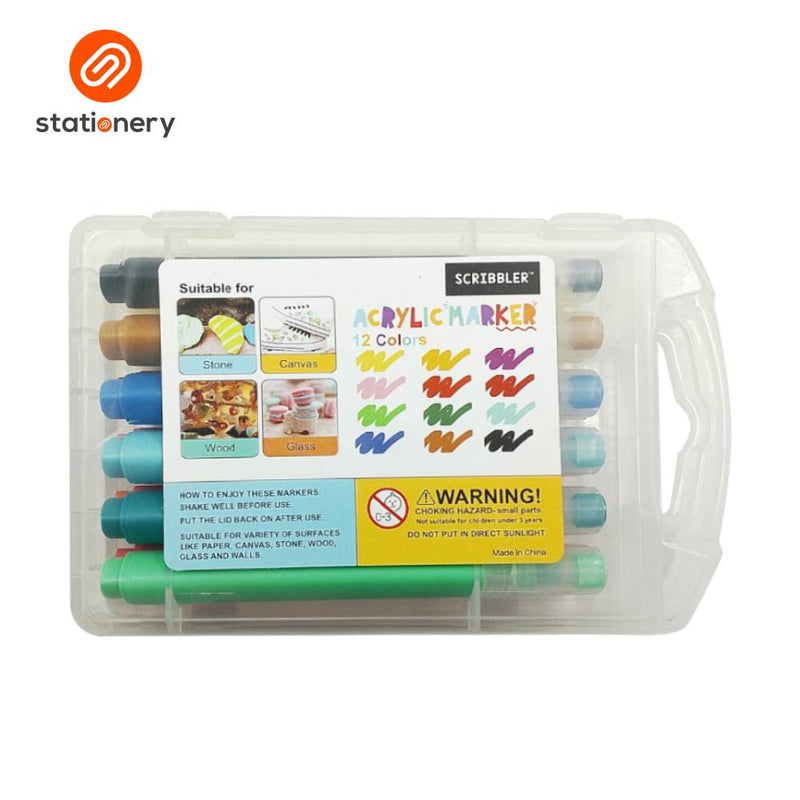 Scribbler Acrylic Washable Markers 12 Colors-zoom-
