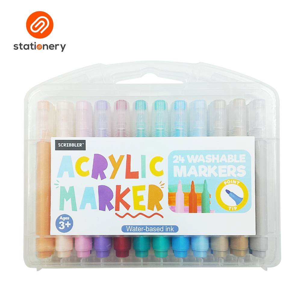Scribbler Acrylic Washable Markers 24 Colors