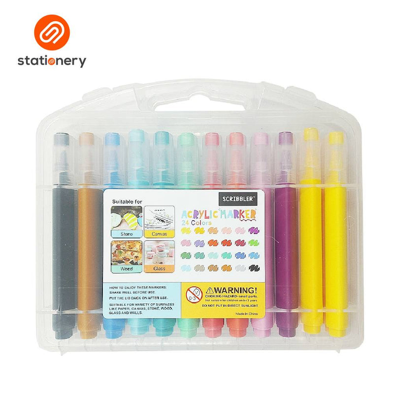 Scribbler Acrylic Washable Markers 24 Colors-zoom-