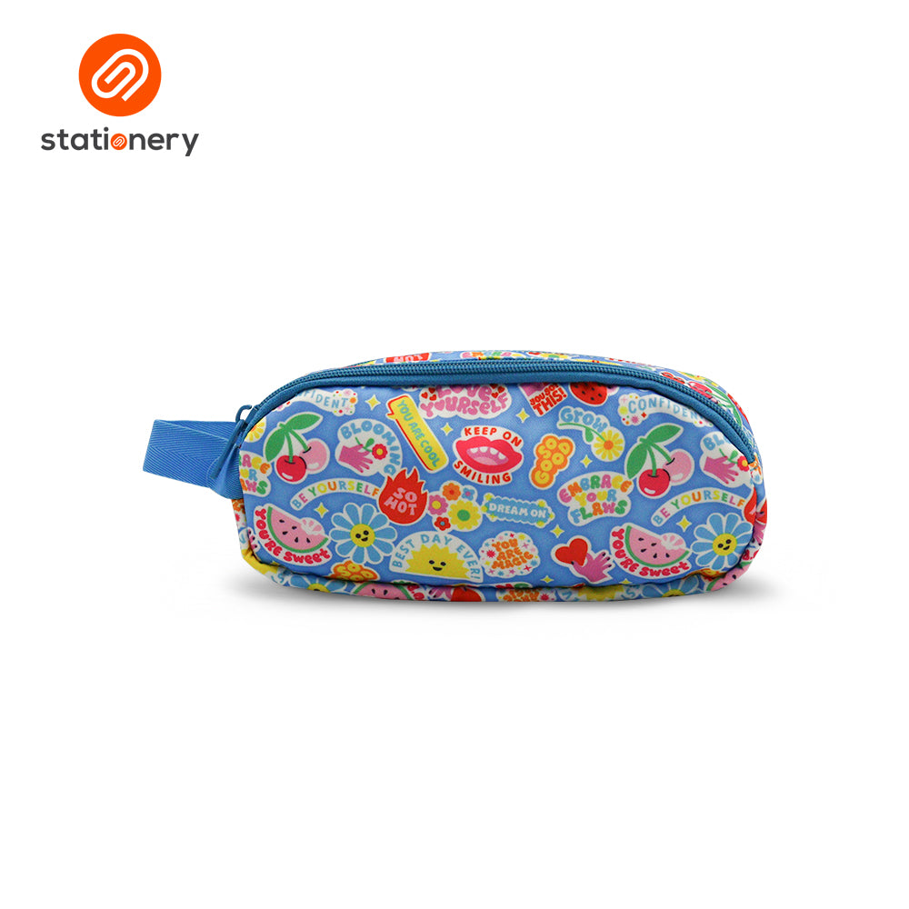 Multi Purpose Pencil Case with 2 Zippers and Handle-3