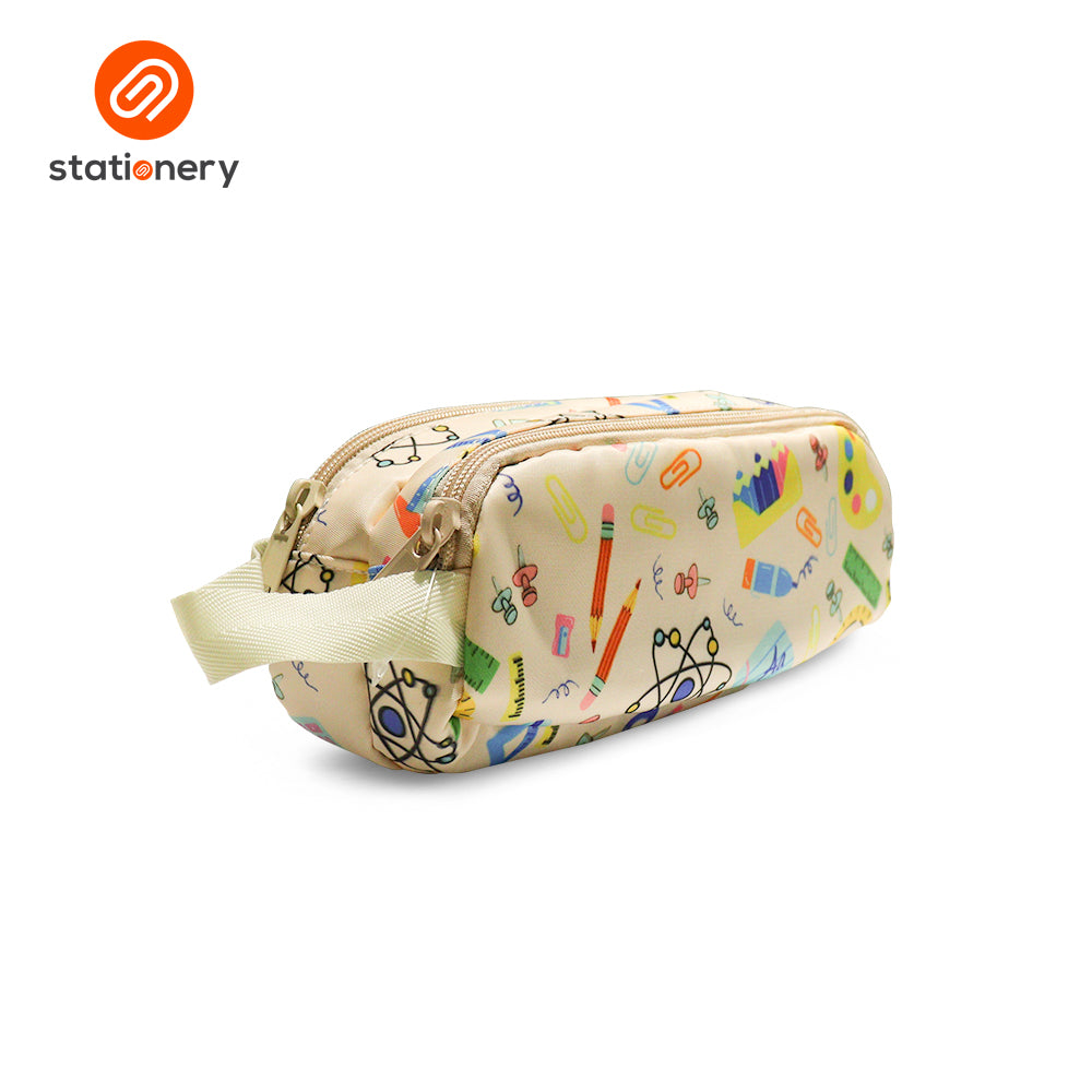 Multi Purpose Pencil Case with 2 Zippers and Handle-zoom-2