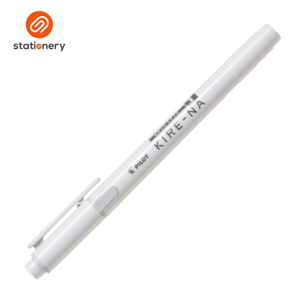 White Pilot Kure-NA pen on a white background with 'stationery' brand logo.