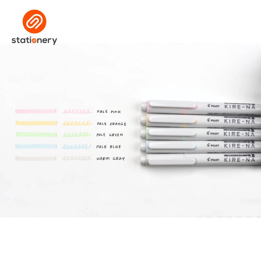 Pilot Kire-Na Dual Tip Highlighter Set - Pale Colors