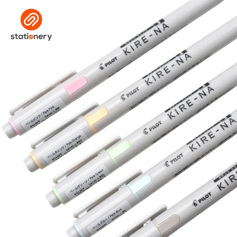 Pilot Kire-Na Dual Tip Highlighter Set - Pale Colors-zoom-