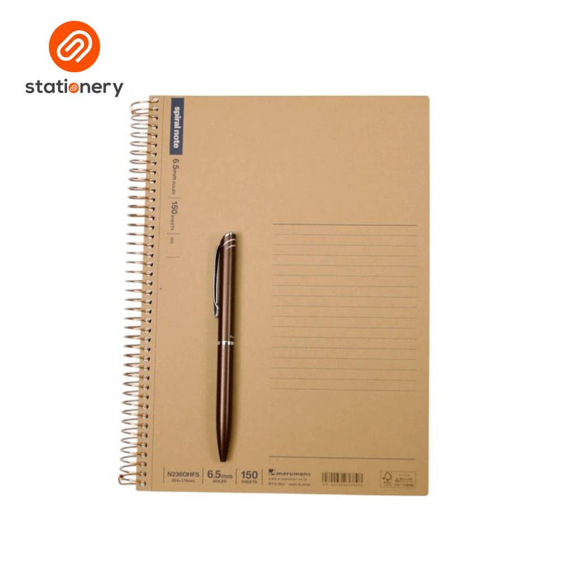 Maruman Spiral Notebook Basic Ruled B5 - 150 Sheets-zoom-