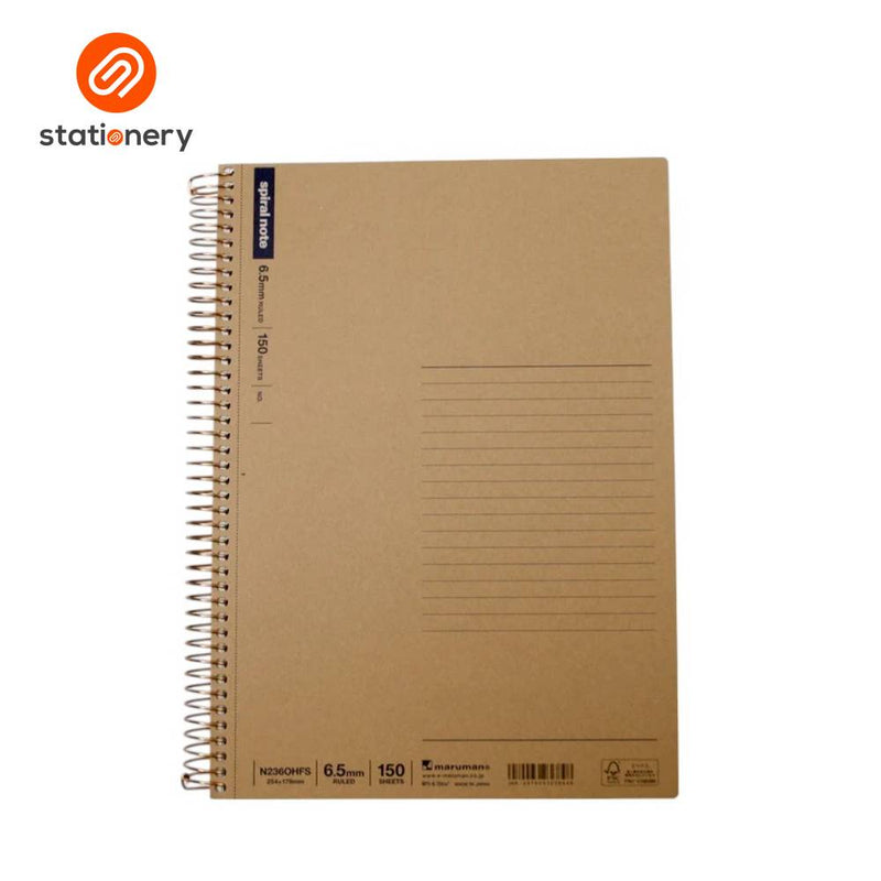 Maruman Spiral Notebook Basic Ruled A5 - 150 Sheets-zoom-
