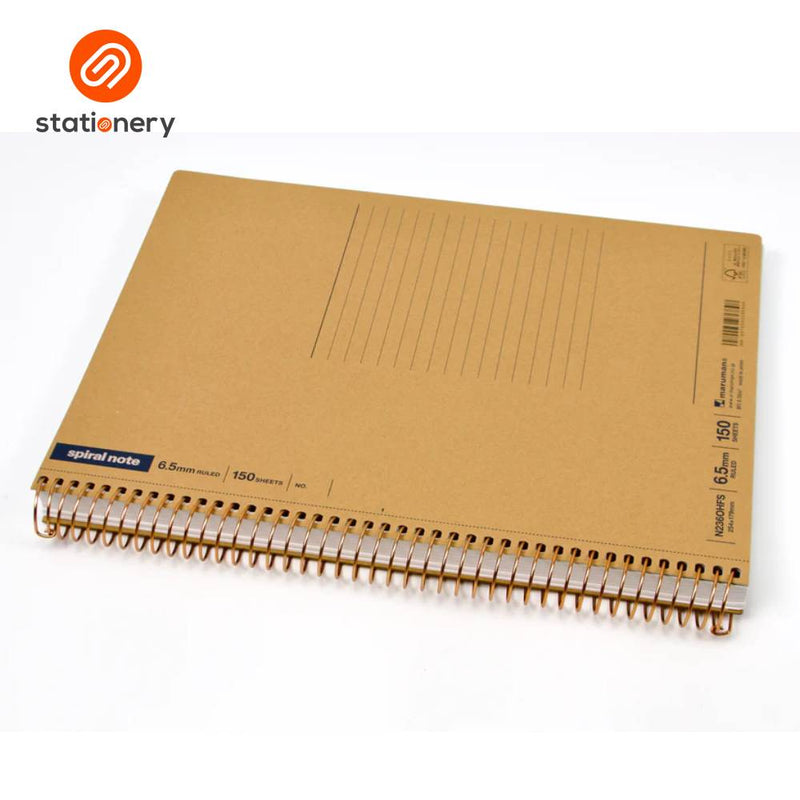 Maruman Spiral Notebook Basic Ruled A5 - 150 Sheets-zoom-