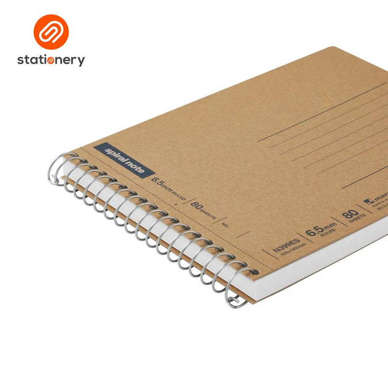 Maruman Spiral Notebook Horizontal Lines A6 - 80 Sheets-zoom-