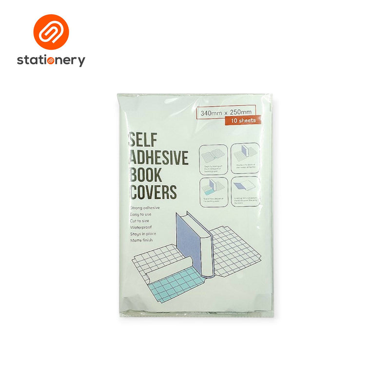 Self Adhesive Book Covers 10 Sheets per Pack - 340x250mm-zoom-