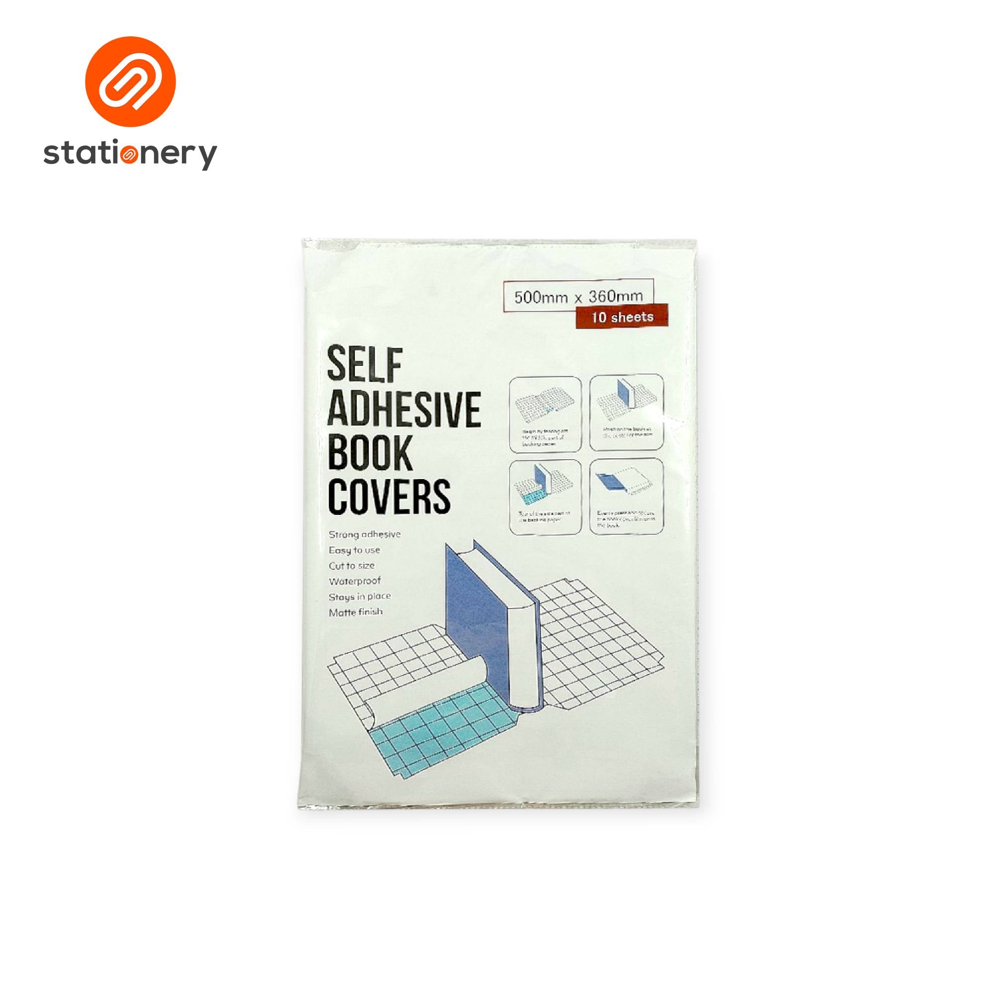 Self Adhesive Book Covers 10 Sheets per Pack - 500x360mm