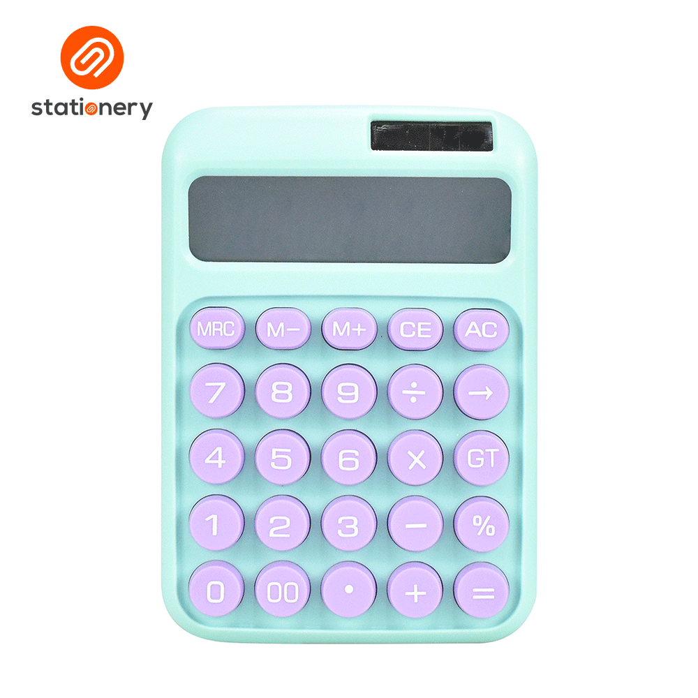 12 Digits Desktop Colored Calculator with Solar-zoom-6