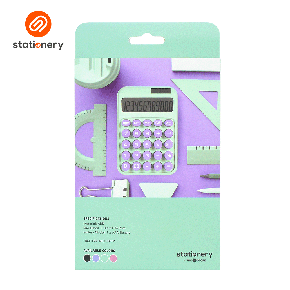 12 Digits Desktop Colored Calculator with Solar-8