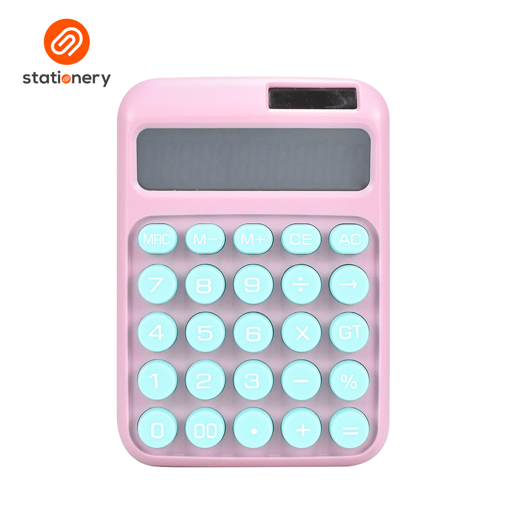 12 Digits Desktop Colored Calculator with Solar-zoom-10