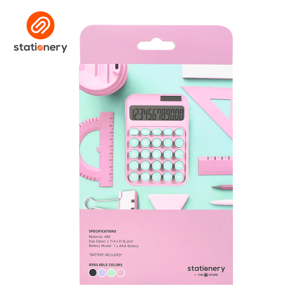 12 Digits Desktop Colored Calculator with Solar-12