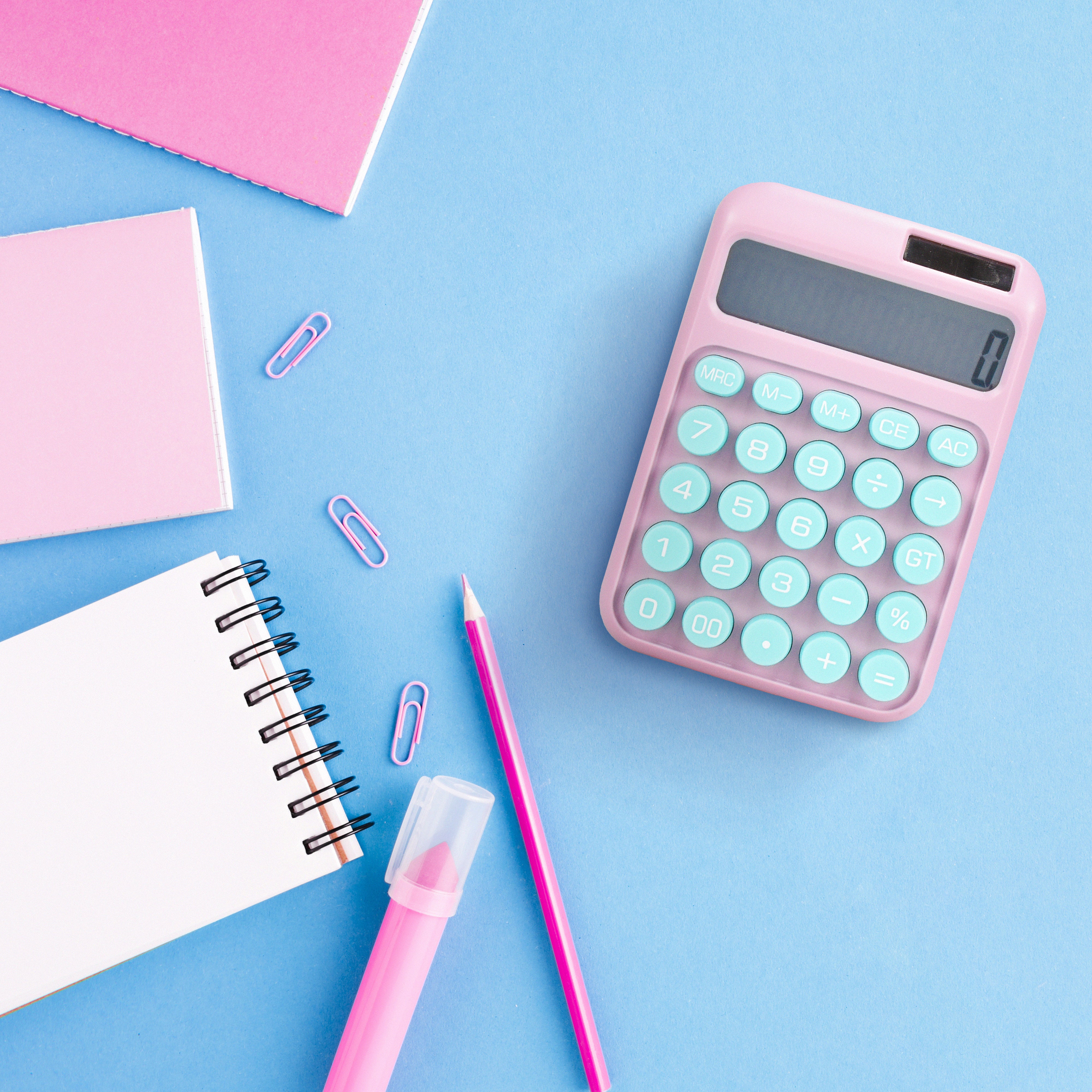 12 Digits Desktop Colored Calculator with Solar
