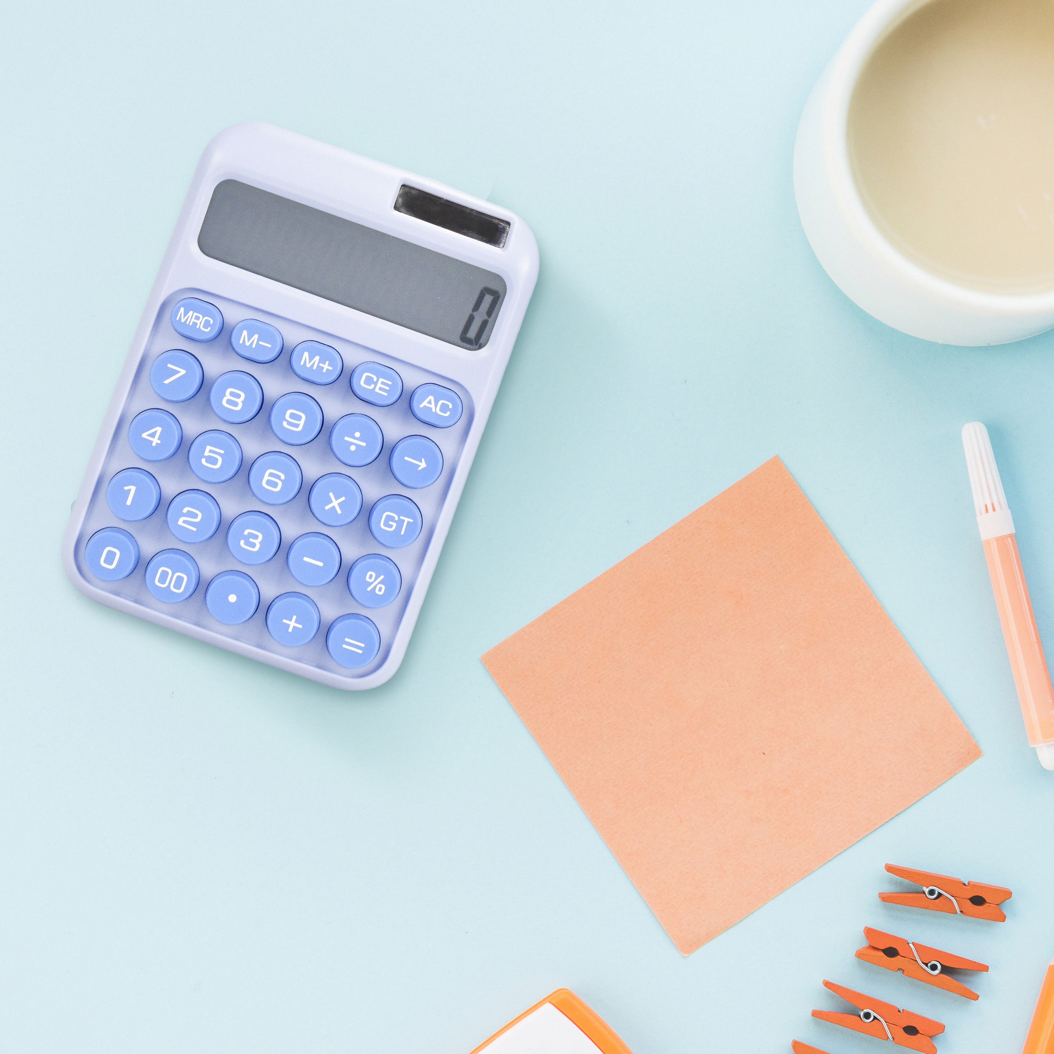 12 Digits Desktop Colored Calculator with Solar-zoom-3