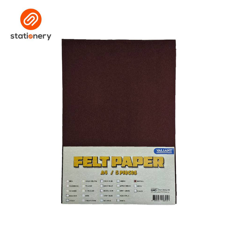 Valiant Felt Paper A4 - 5 Sheets per Pack-zoom-