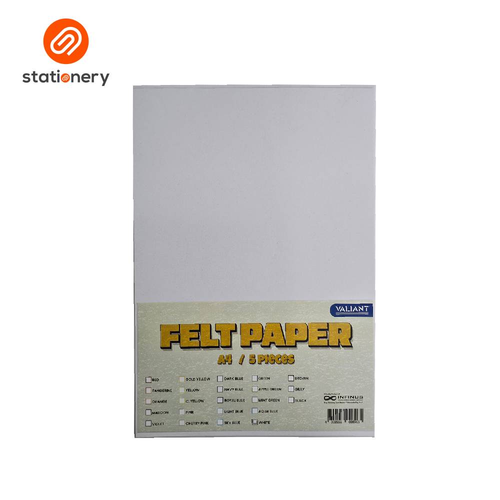 Valiant Felt Paper A4 - 5 Sheets per Pack – SM Stationery