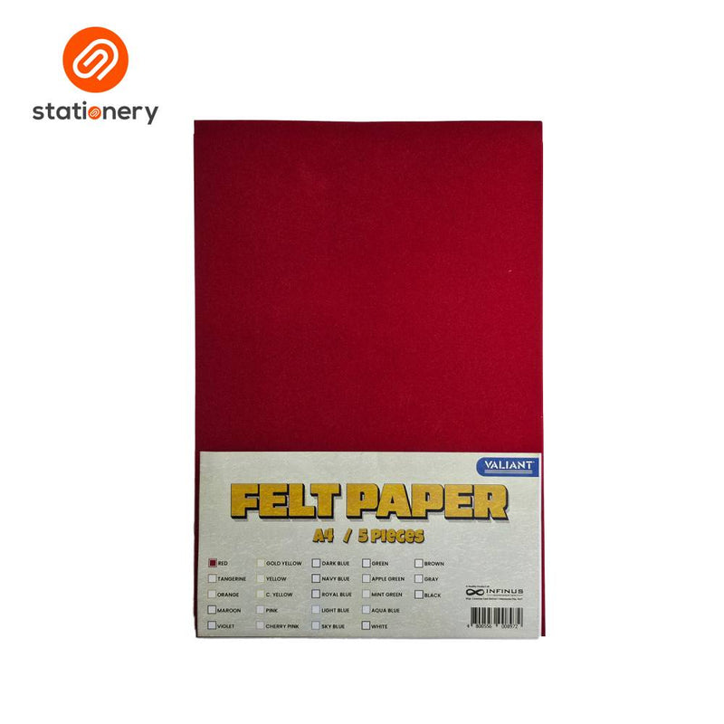 Valiant Felt Paper A4 - 5 Sheets per Pack-zoom-