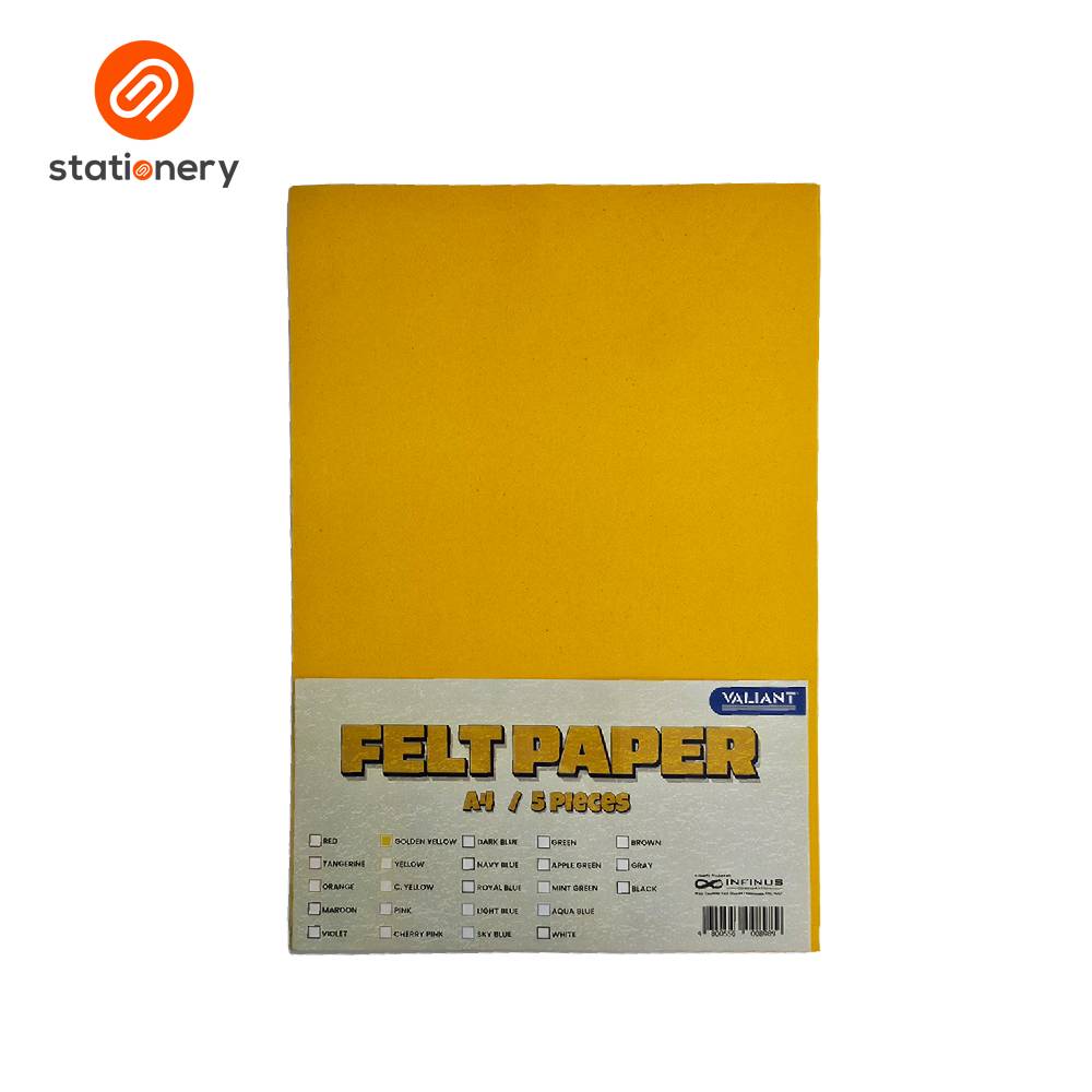Valiant Felt Paper A4 - 5 Sheets per Pack-6