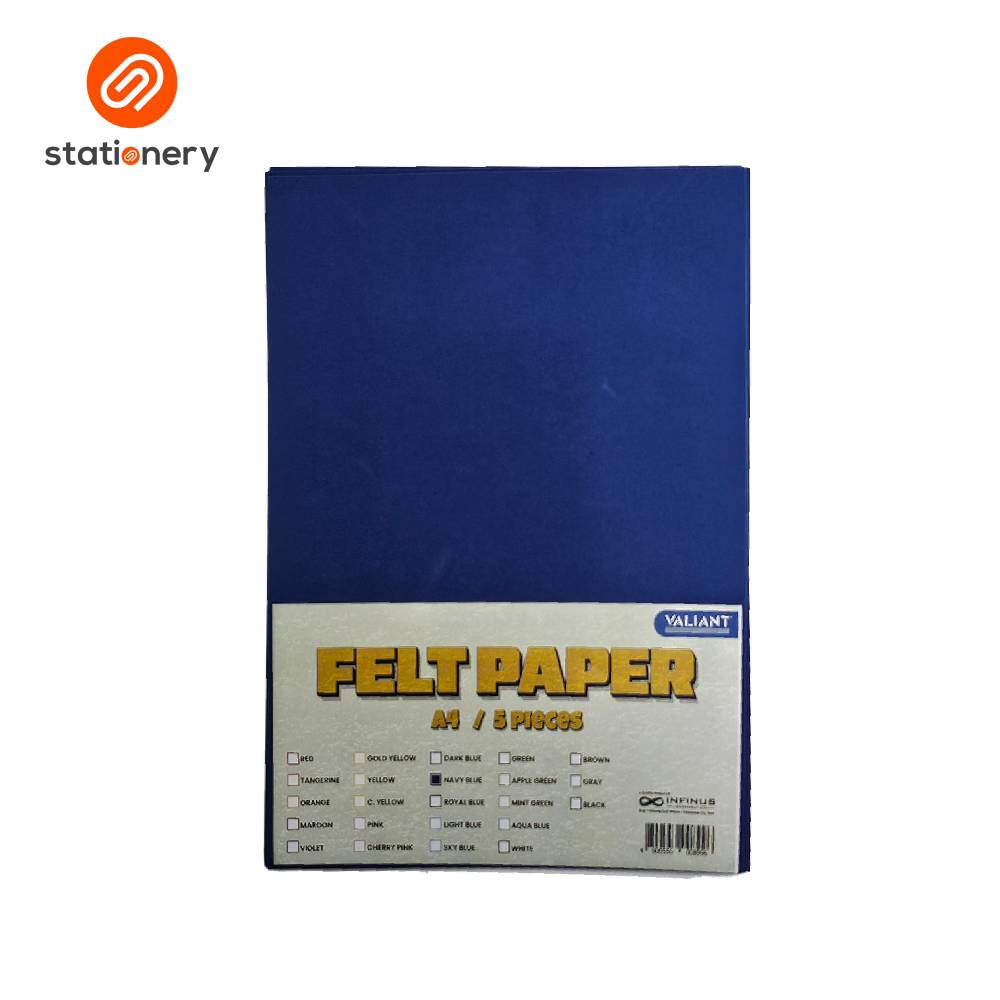 Valiant Felt Paper A4 - 5 Sheets per Pack-7