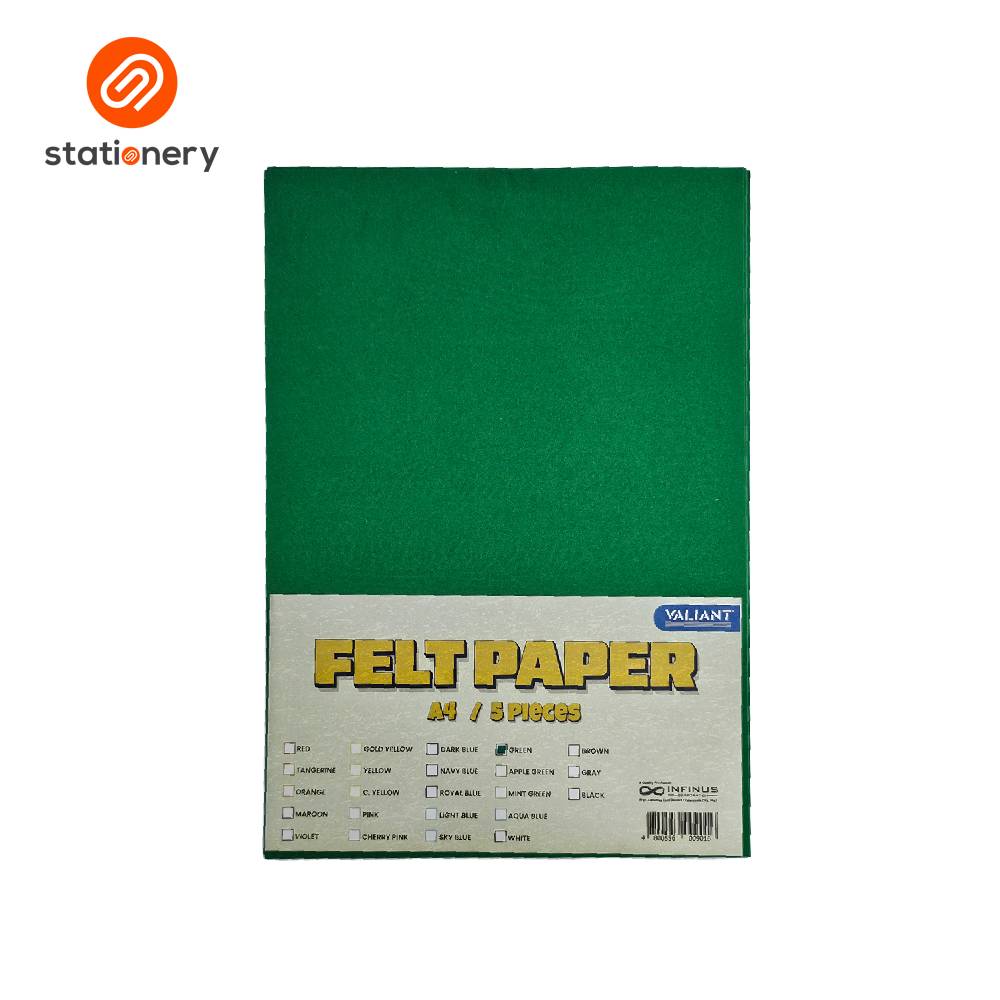 Valiant Felt Paper A4 - 5 Sheets per Pack – SM Stationery