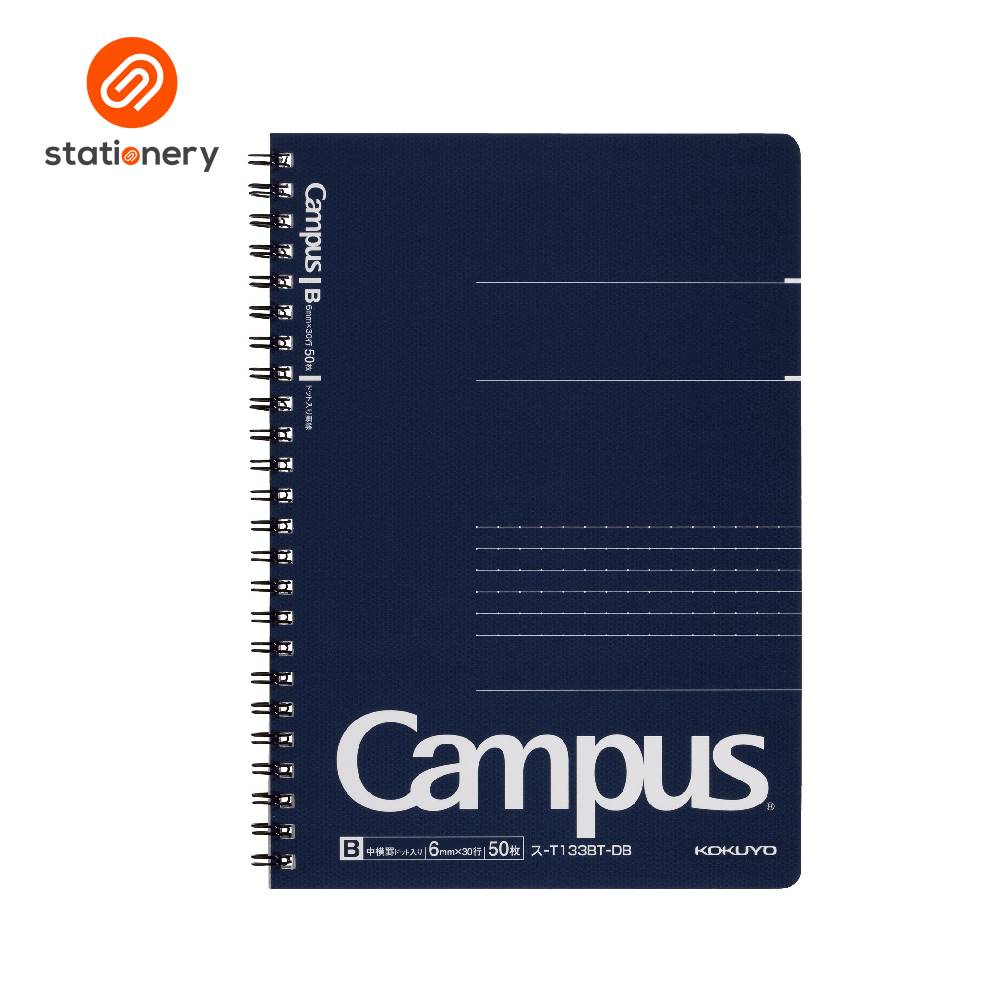 Kokuyo Campus Twin Ring Notebook 6mm Dot Rule 50 Sheets A5-1