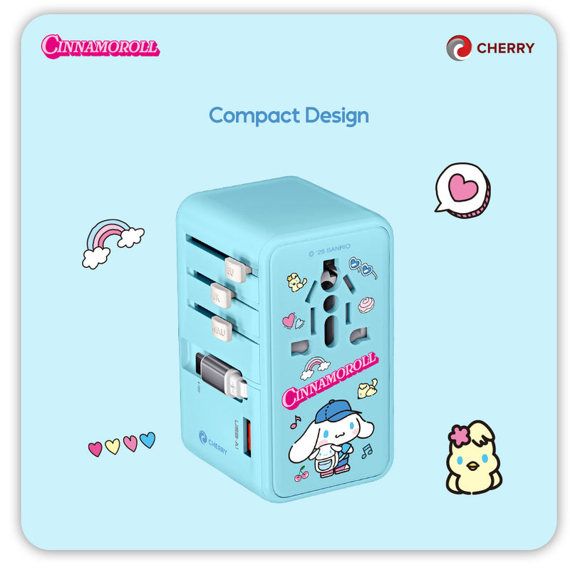 Sanrio Characters and CHERRY 100W Universal Travel Adapter-zoom-
