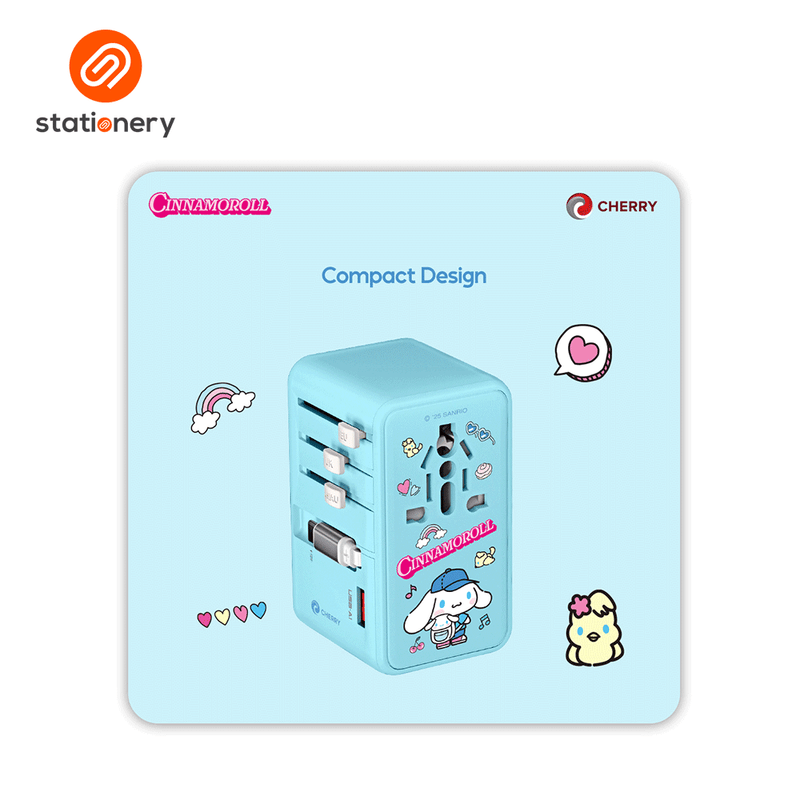 Sanrio Characters and CHERRY 100W Universal Travel Adapter-zoom-