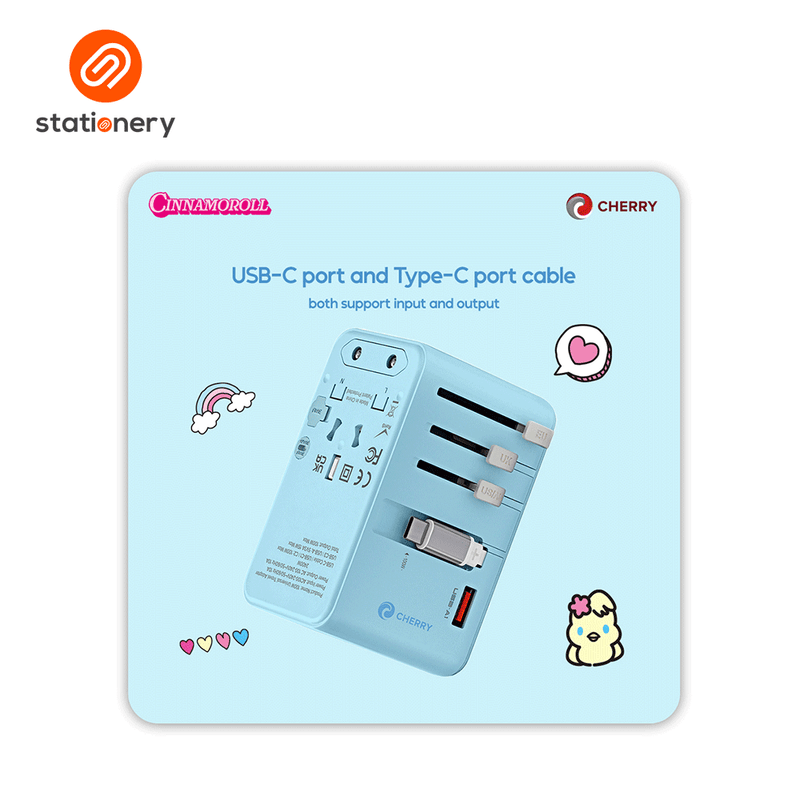 Sanrio Characters and CHERRY 100W Universal Travel Adapter-zoom-