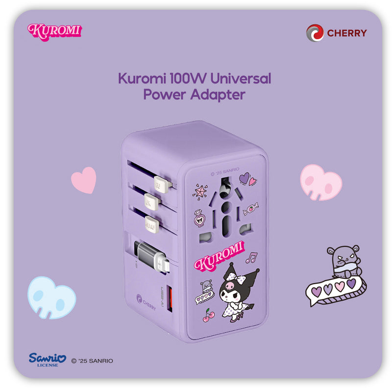 Sanrio Characters and CHERRY 100W Universal Travel Adapter-zoom-