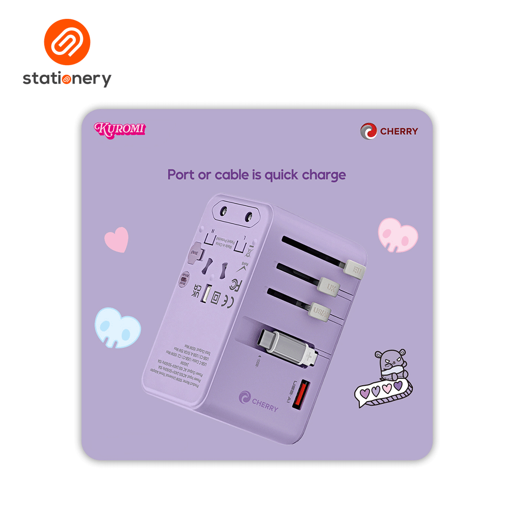 Sanrio Characters and CHERRY 100W Universal Travel Adapter-12