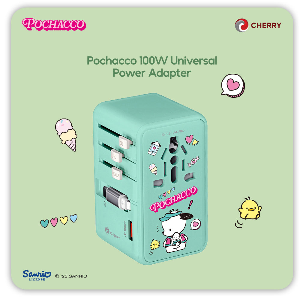 Sanrio Characters and CHERRY 100W Universal Travel Adapter-zoom-1