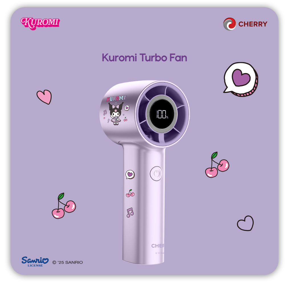Cherry Sanrio Mini Turbo Fan - Kuromi-zoom-1