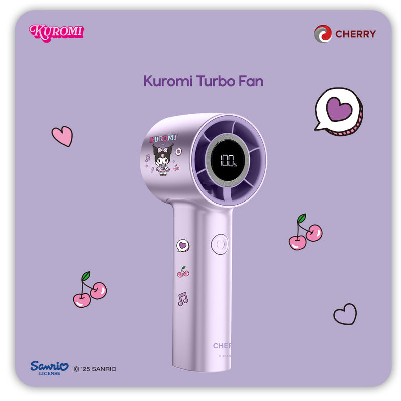 Cherry Sanrio Mini Turbo Fan - Kuromi-zoom-