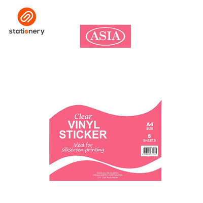 Asia Vinyl Sticker A4 5 pcs per Pack - Matte