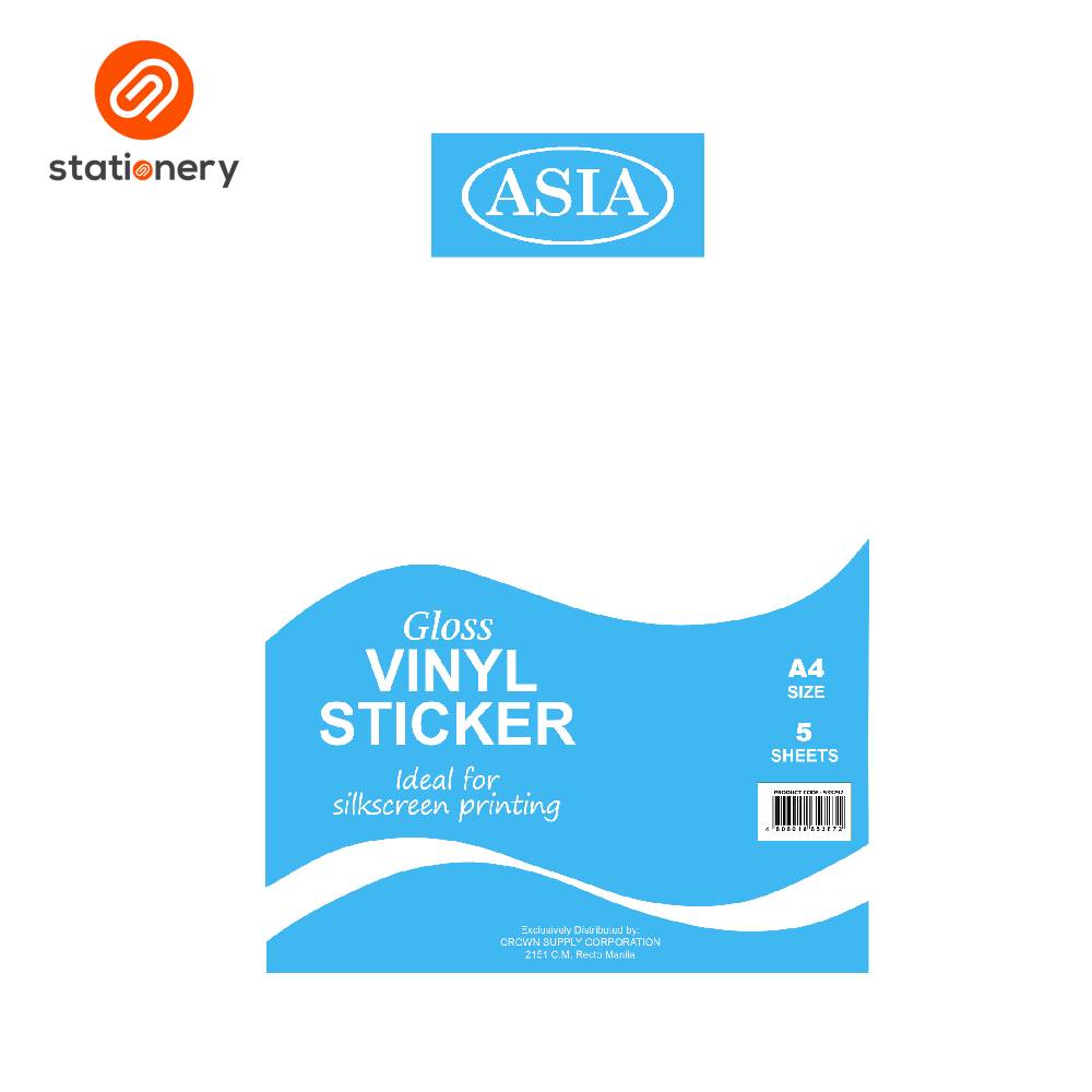 Asia Vinyl Sticker  A4 5 pcs per Pack-3